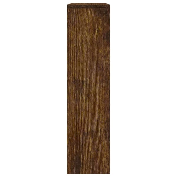 vidaXL skoskab med spejl 2 hylder 63x17x67 cm røget egetræ