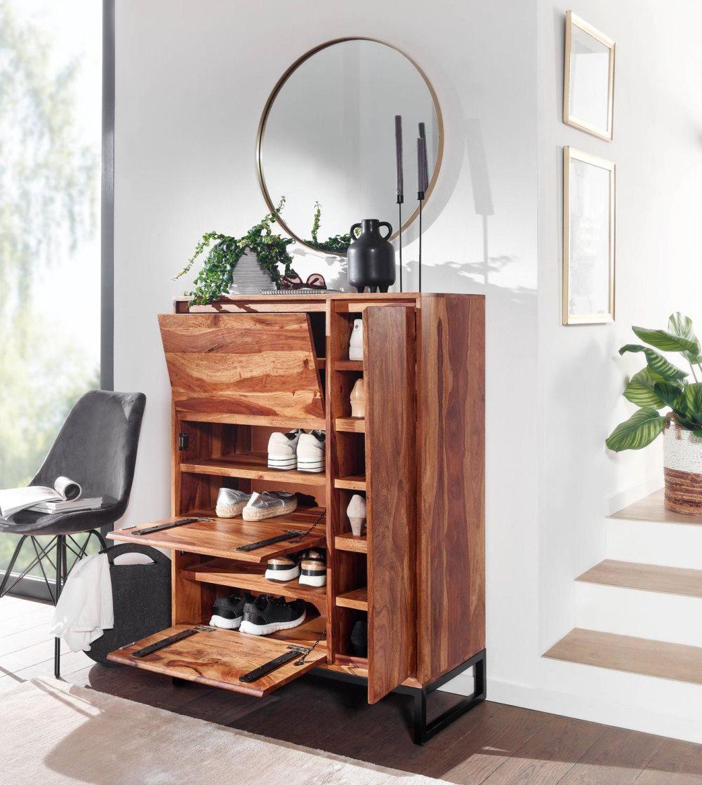 Rootz Shoe Solid Sheesham Wood Closed Shoe Rack Design