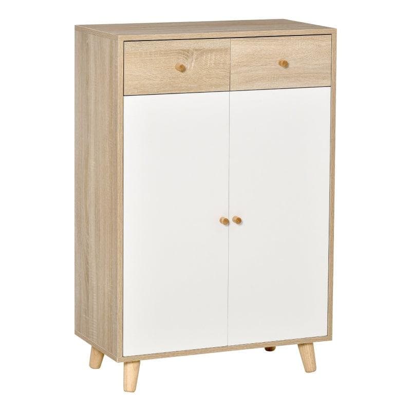 Rootz Shoe Storage Drawer Wood White 68 cm x 35 cm x