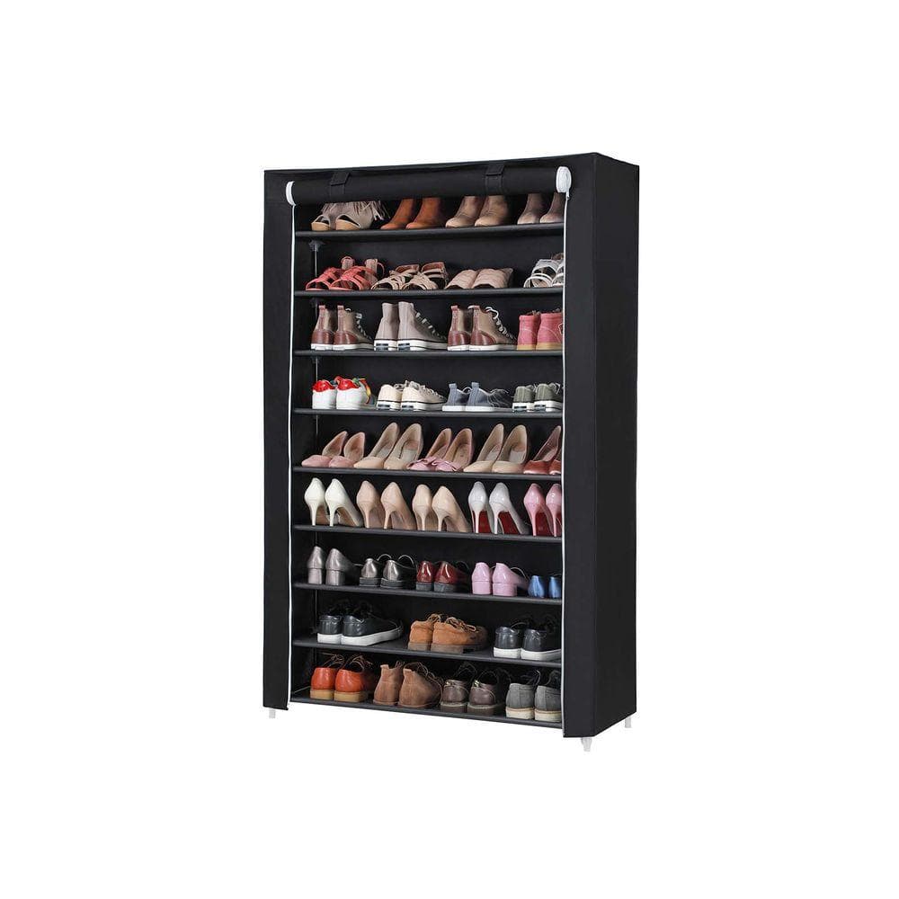 Rootz Shoe Rack Shoe Shoe Rack With Roller Door Black