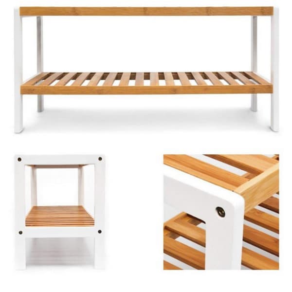 Skoställ Bambu (2 nivåer) - Skoskåp 70x33x26 cm