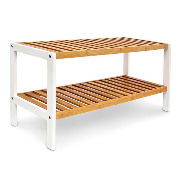Skoställ Bambu (2 nivåer) - Skoskåp 70x33x26 cm