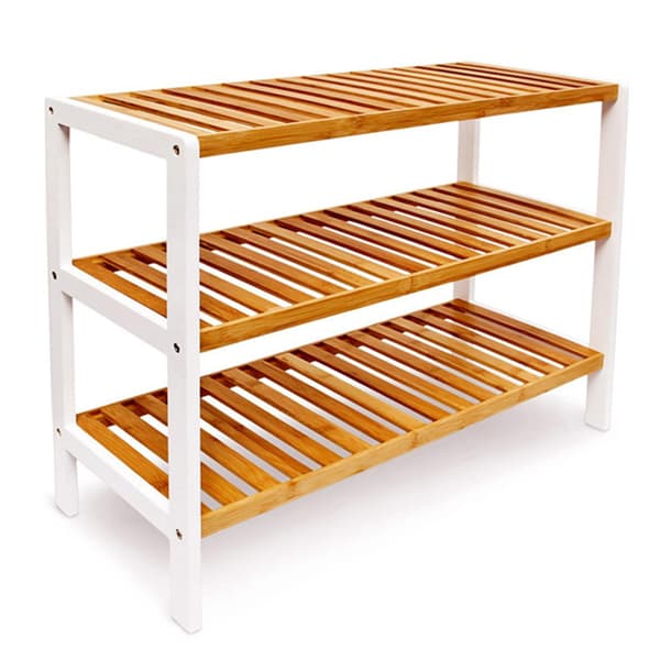Kenkäteline Bamboo (3 tasoa) - Kenkäkaappi 70x55x26 cm