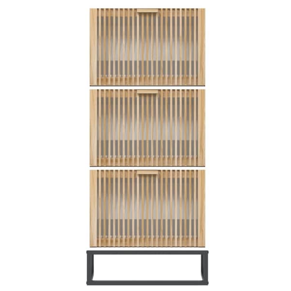 vidaXL Skoskåp vit 52x25x120 cm konstruerat trä