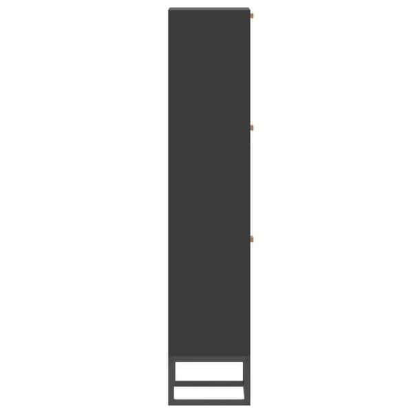 vidaXL Skoskap svart 52x25x120 cm konstruert tre