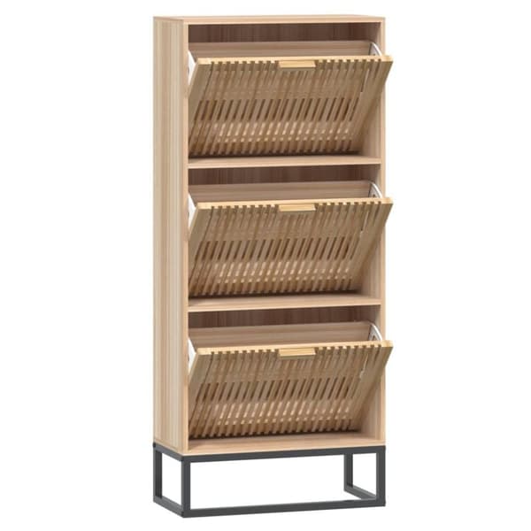 vidaXL Skoskap 52x25x120 cm konstruert tre