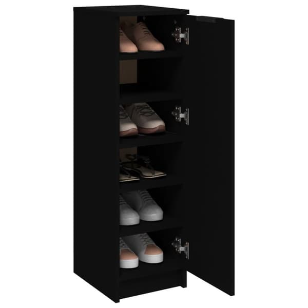 vidaXL skoskab 30x35x100 cm konstrueret træ sort