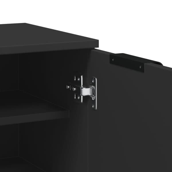 vidaXL Kenkäkaappi musta 59x35x100 cm tekninen puu