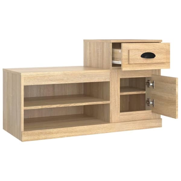 vidaXL Kenkäkaappi Sonoma-tammi 100x42x60 cm tekninen puu