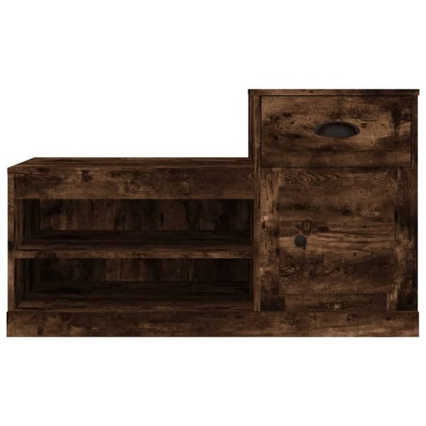 vidaXL Kenkäkaappi savutammi 100x42x60 cm tekninen puu