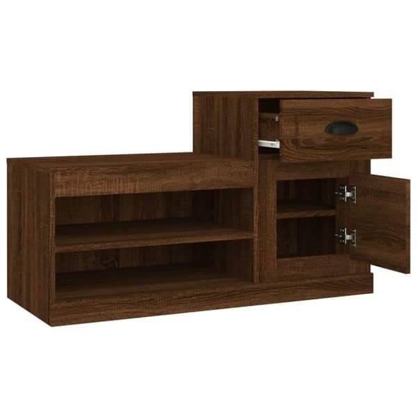 vidaXL skoskab 100x42x60 cm konstrueret træ brun egetræsfarve