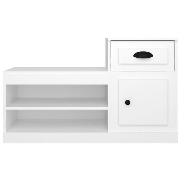vidaXL Skoskap hvit 100x42x60 cm konstruert tre