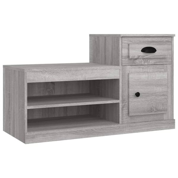 vidaXL Skoskåp grå sonoma 100x42x60 cm konstruerat trä
