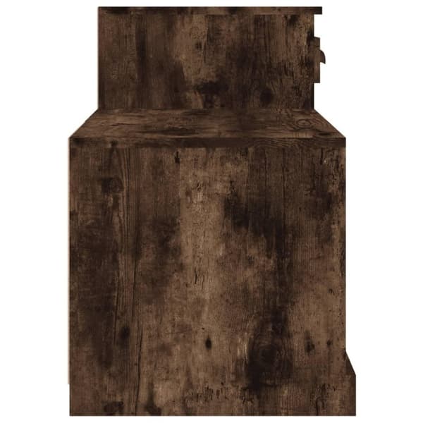 vidaXL Skoskap røkt eik 100x42x60 cm konstruert tre