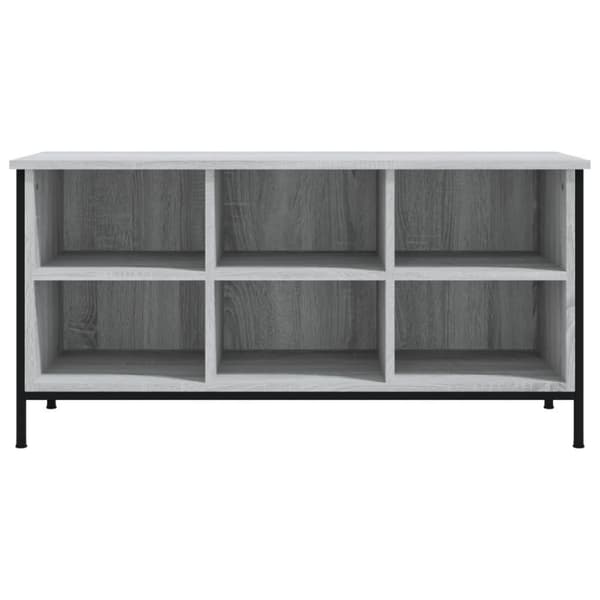 vidaXL Skoskåp grå sonoma 100x35x50 cm konstruerat trä