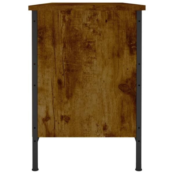 vidaXL Skoskap røkt eik 100x35x50 cm konstruert tre