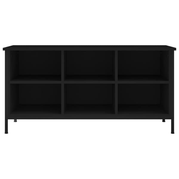 vidaXL Skoskap svart 100x35x50 cm konstruert tre