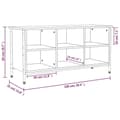 Miniatyrbilde 9 av 10: vidaXL Skoskap svart 100x35x50 cm konstruert tre