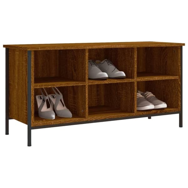 vidaXL skoreol 100x35x50 cm konstrueret træ brun egetræsfarve