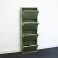 Miniatyrbillede 4 af 9: Pisa skoskab med 8 låger i metal grøn. Leveres færdig samlet.
