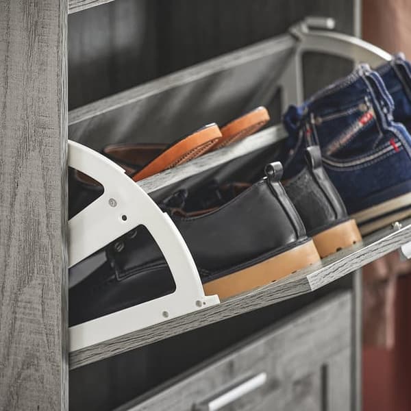 SoBuy Kenkähylly Kapea kenkäkaappi 3 kannen Eteisen kaappi FSR137-L-HG