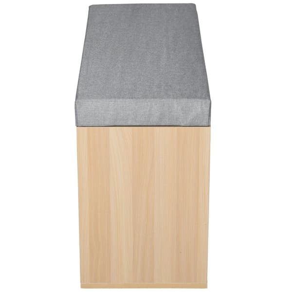 Rootz-kenkäpenkki - Luonnollinen, Harmaa - Lastulevy, Mdf, Vaahtomuovi - 31,49 cm x 11,81 cm x 18,89 cm