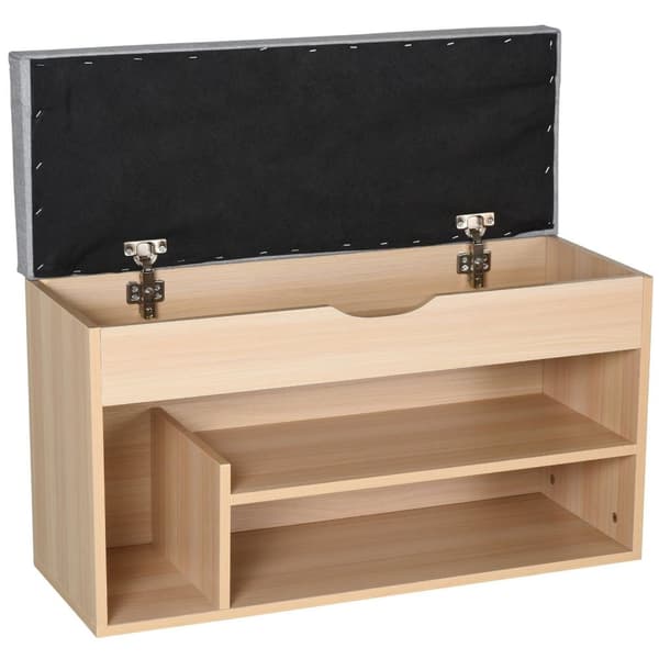 Rootz-kenkäpenkki - Luonnollinen, Harmaa - Lastulevy, Mdf, Vaahtomuovi - 31,49 cm x 11,81 cm x 18,89 cm