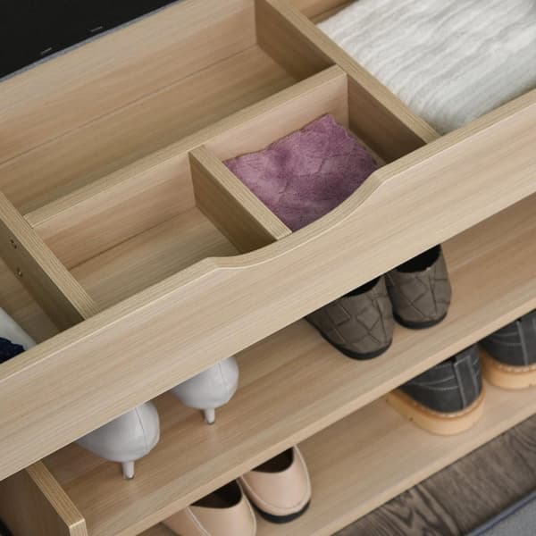 Rootz-kenkäpenkki - Luonnollinen, Harmaa - Lastulevy, Mdf, Vaahtomuovi - 31,49 cm x 11,81 cm x 18,89 cm