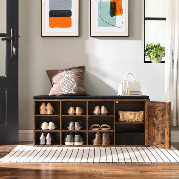 Rootz Skostativ - Skoskab - 11 par sko - Bænk - 110 x 30 x 48 cm