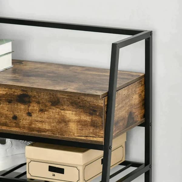 Rootz Skobänk - Skoförvaringsskåp - Industriell design - Sovrum - Garderob & hall - Entré badrum - Svart - 90W x 37D x 60H cm