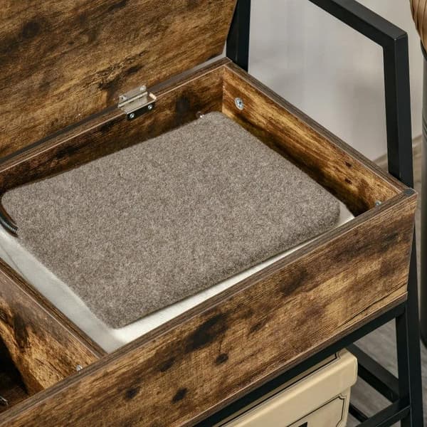 Rootz Skobänk - Skoförvaringsskåp - Industriell design - Sovrum - Garderob & hall - Entré badrum - Svart - 90W x 37D x 60H cm