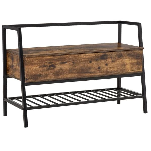 Rootz Skobänk - Skoförvaringsskåp - Industriell design - Sovrum - Garderob & hall - Entré badrum - Svart - 90W x 37D x 60H cm