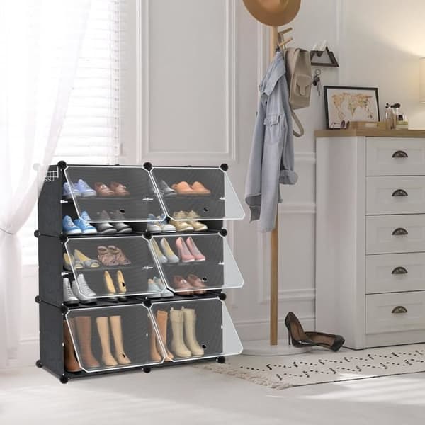 Skohållare - XMTECH - 12 Kubik - Plastskåp - 6 Nivåer - 82x93cm