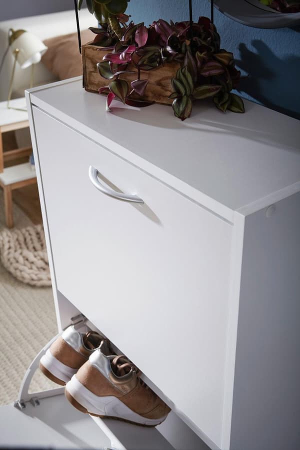 Rootz skåp med 3 fack för fliken skokartong 125 cm Skoställ för 18 par skor Dresser sko tipper modern