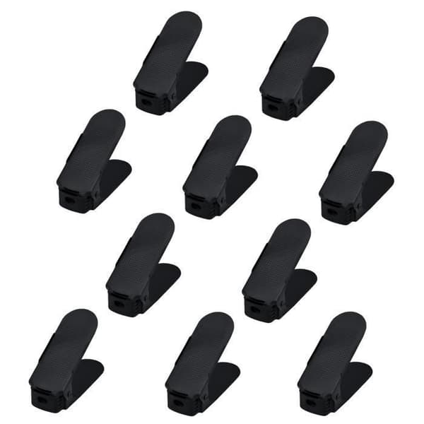 XMTECH 20-pack justerbara skoställ, justerbar höjd, platsbesparande, svart