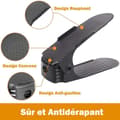 Miniatyrbild 3 av 4: Shoe Organizer - LZQ - Paket med 10 - Justerbar - Platssparande - Svart