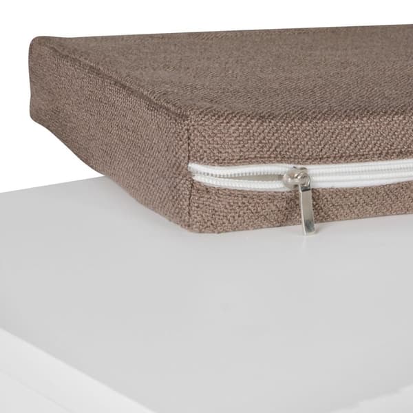 Rootz bänk med sittdyna, vit Hallbänk 103,5 x 53 x 30 cm - Bänk med hyllor - Garderobsbänk med förvaringsutrymme
