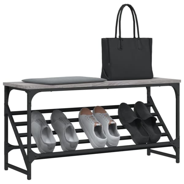 vidaXL skoreol 90x30x45 cm konstrueret træ grå sonoma-eg
