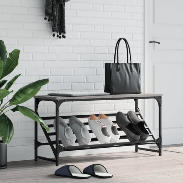 vidaXL skoreol 90x30x45 cm konstrueret træ grå sonoma-eg