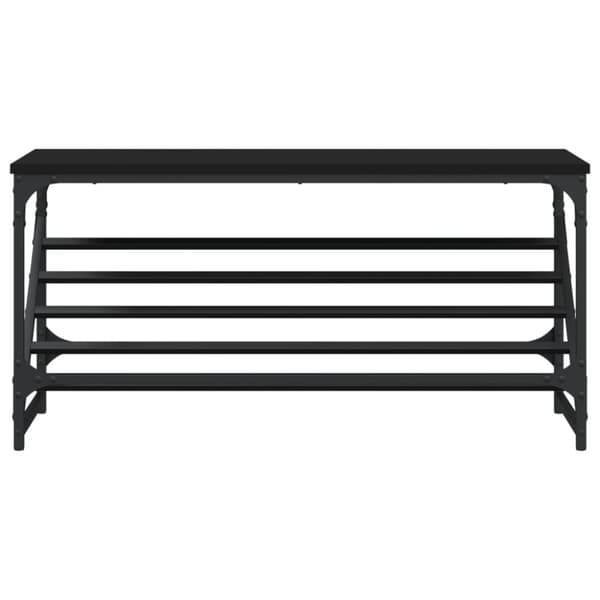 vidaXL skostativ 90x30x45 cm konstrueret træ sort