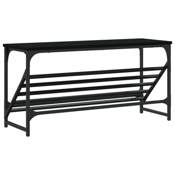vidaXL skostativ 90x30x45 cm konstrueret træ sort