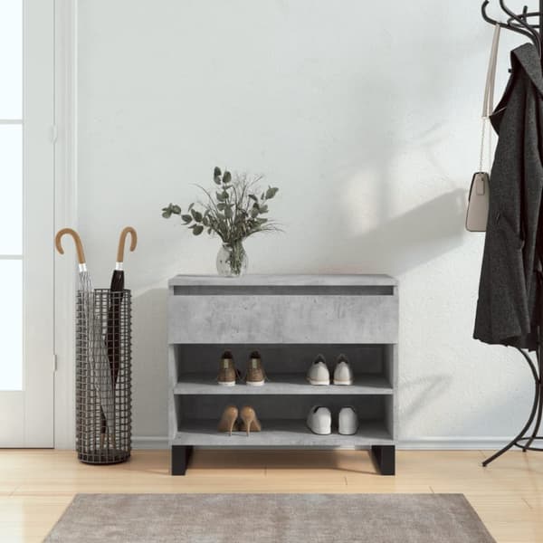 vidaXL skoreol 70x36x60 cm konstrueret træ betongrå