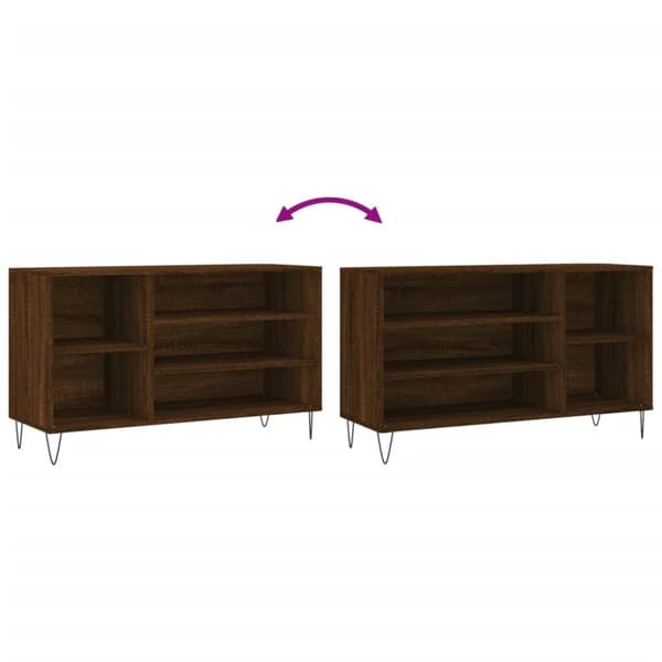 vidaXL Kenkäkaappi ruskea tammi 102x36x60 cm tekninen puu