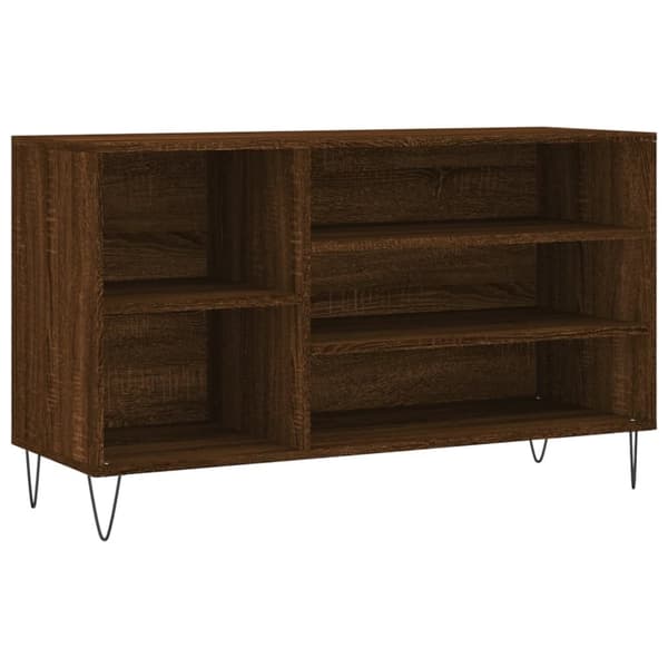 vidaXL Kenkäkaappi ruskea tammi 102x36x60 cm tekninen puu