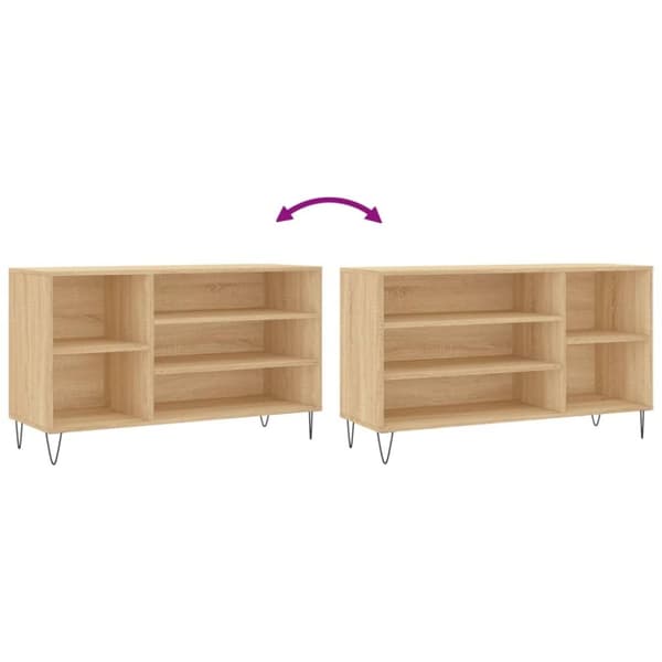 vidaXL skoreol 102x36x60 cm konstrueret træ sonoma-eg