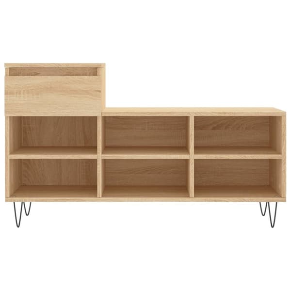 vidaXL Kenkäkaappi Sonoma-tammi 102x36x60 cm tekninen puu