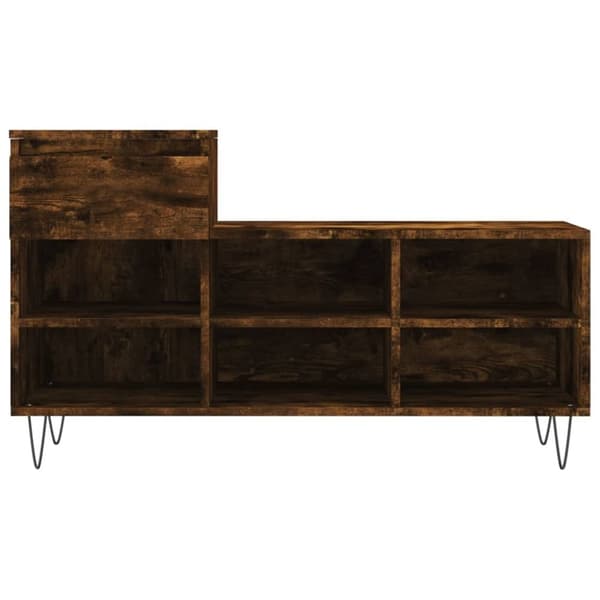 vidaXL skoskab 102x36x60 cm konstrueret træ røget egetræsfarve