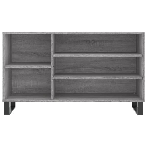 vidaXL Skoskap grå sonoma 102x36x60 cm konstruert tre