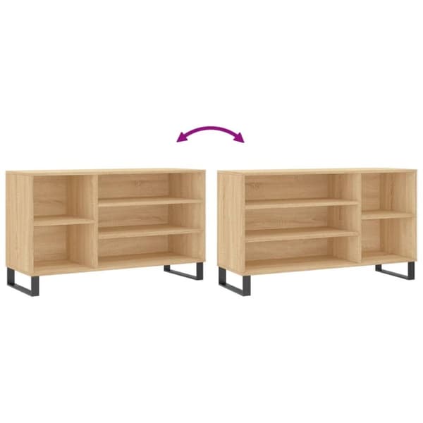 vidaXL Skoskap sonoma eik 102x36x60 cm konstruert tre