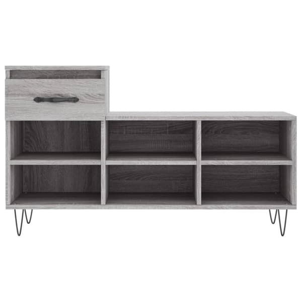 vidaXL Skoskåp grå sonoma 102x36x60 cm konstruerat trä